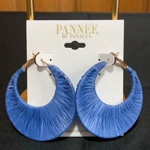 NWT Pannee blue woven hoop earrings